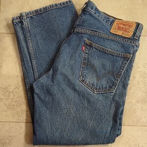 Levi's Classic 505 Straight Blue Jeans 36x29